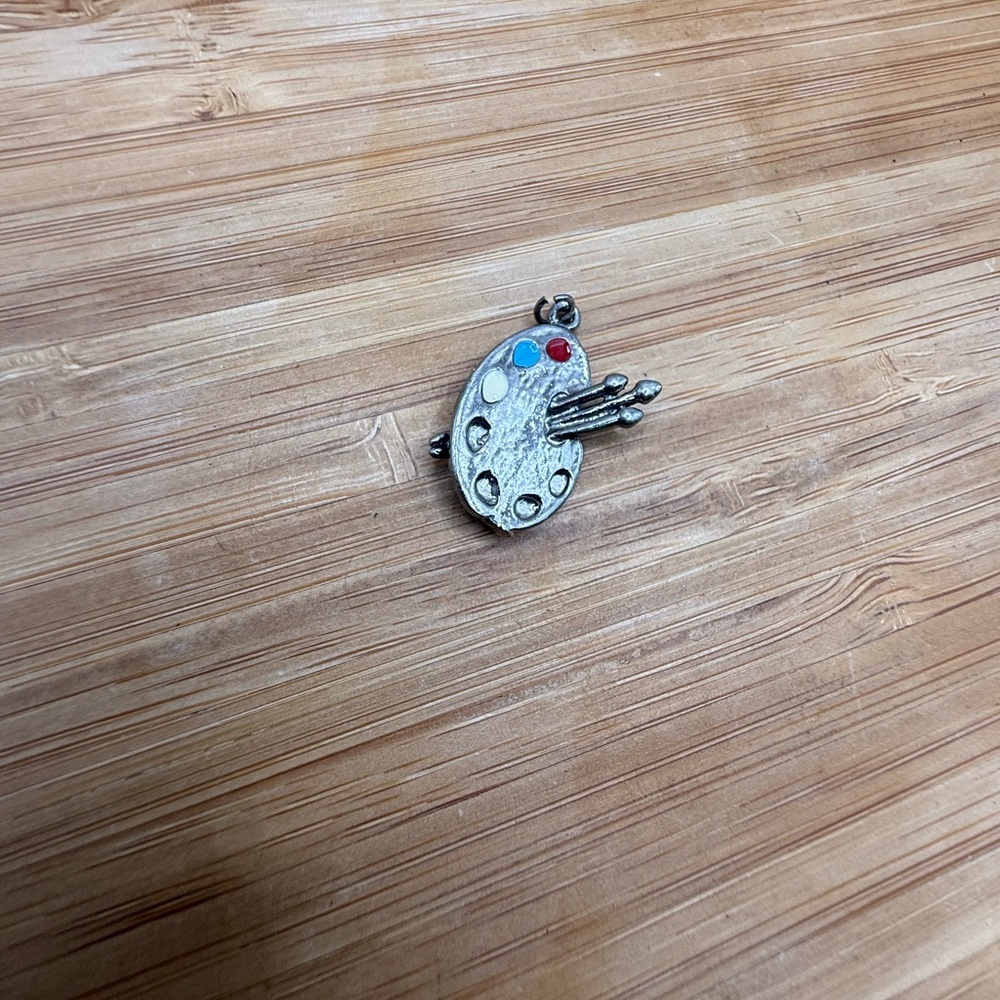 Colorful Artist silver tone Palette‎ Pendant